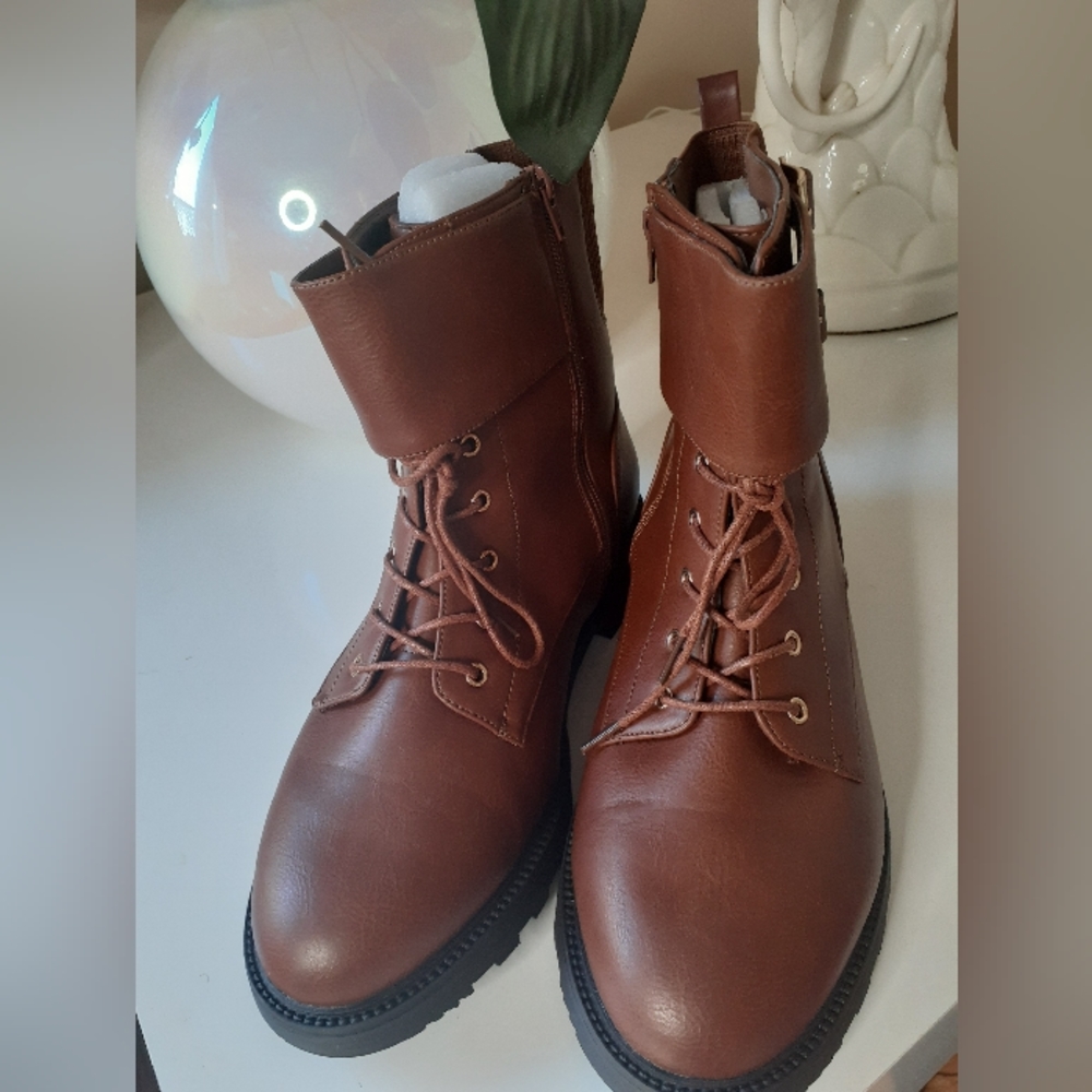 Brown Combat Boots